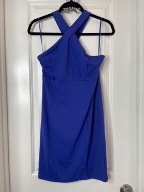 Cobalt Blue Cross-Back Dress